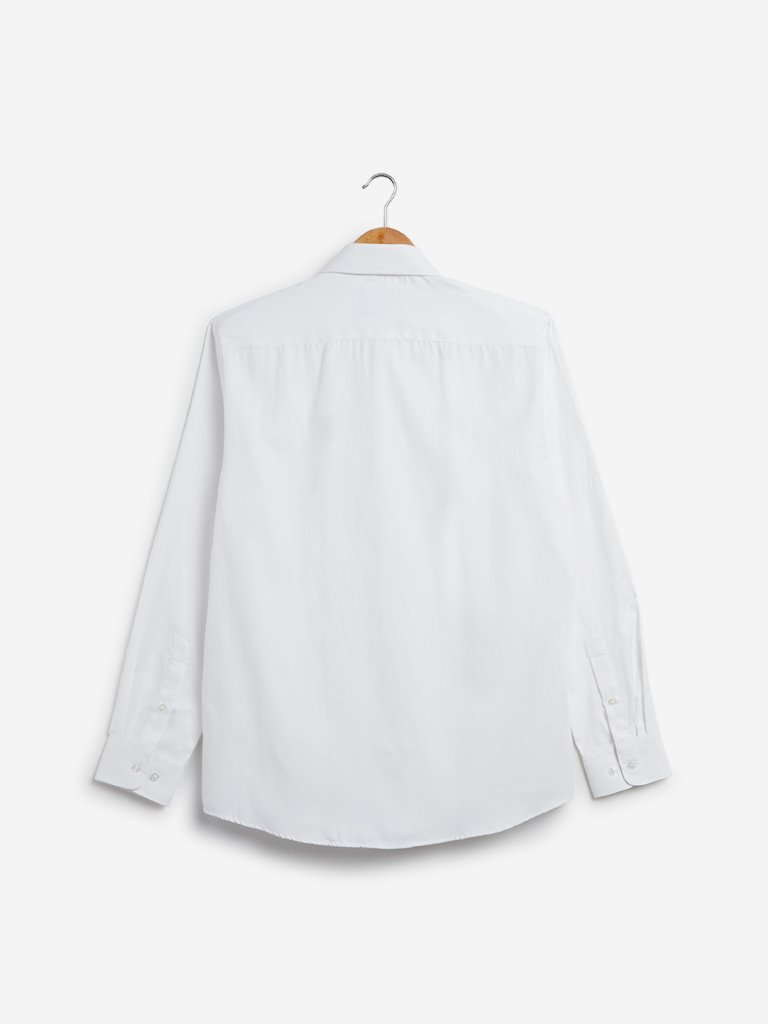 WES Formals White Relaxed Fit Shirt