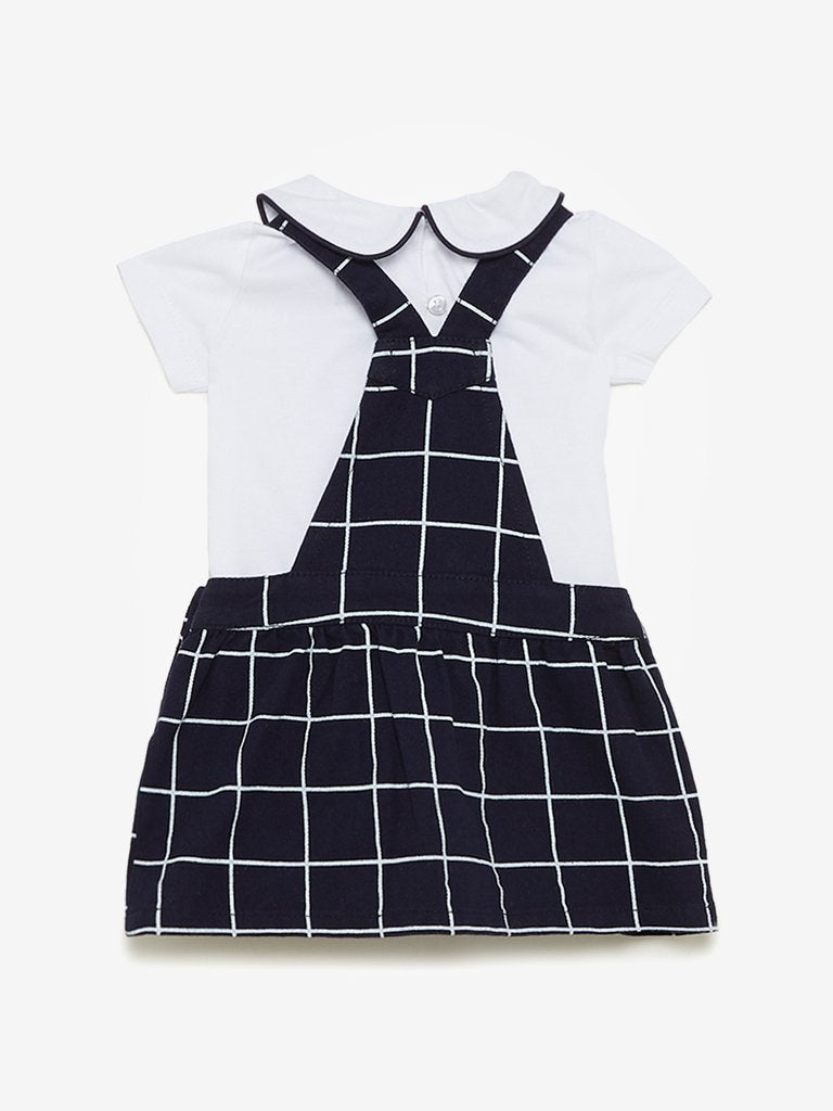Baby HOP Kids Navy T-Shirt And Pinafore Set