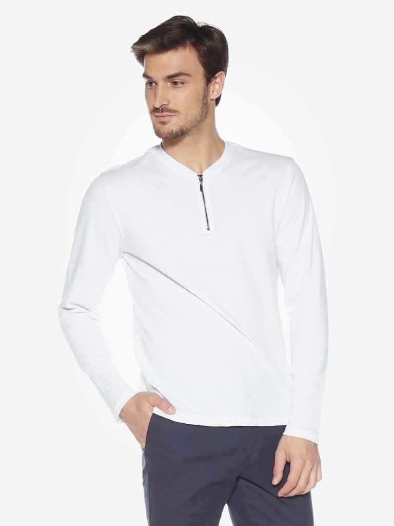 Ascot White Slim-Fit T-Shirt