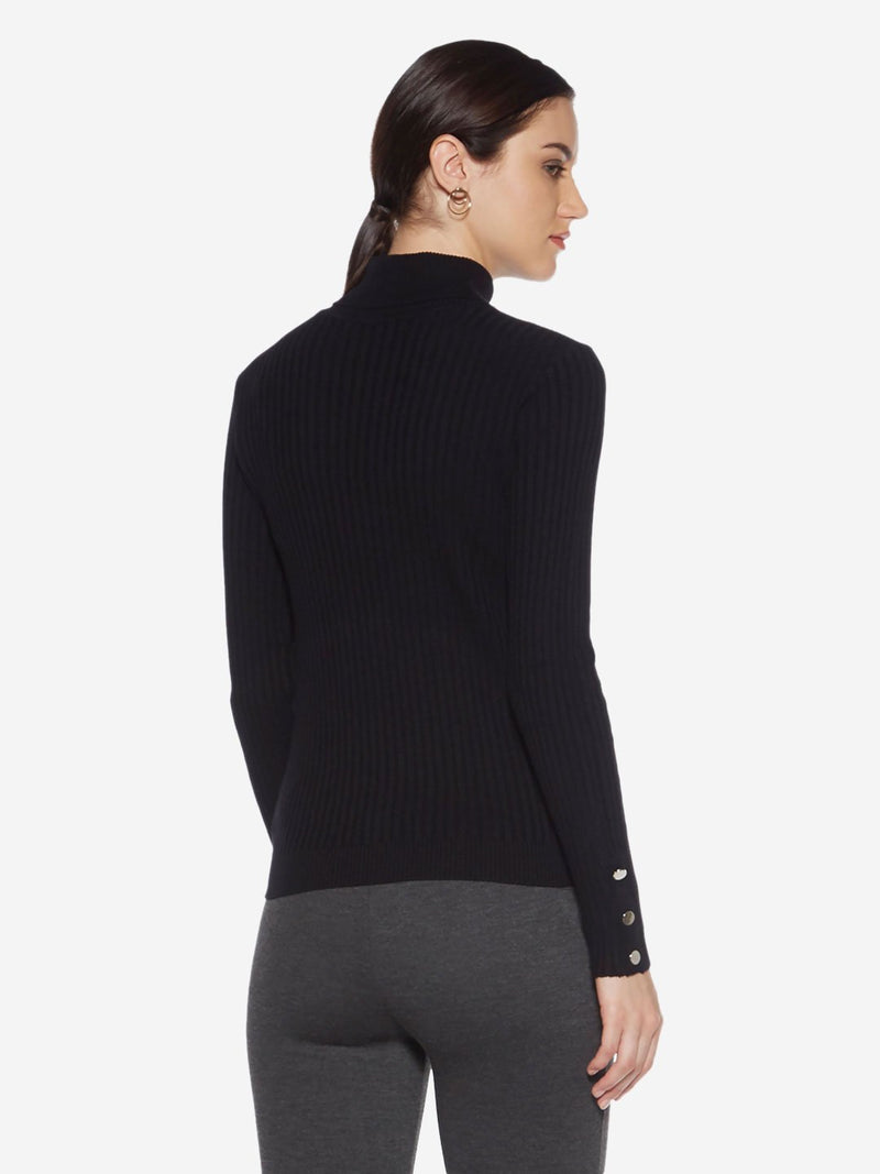 Wardrobe Black Self-Textured Sweater