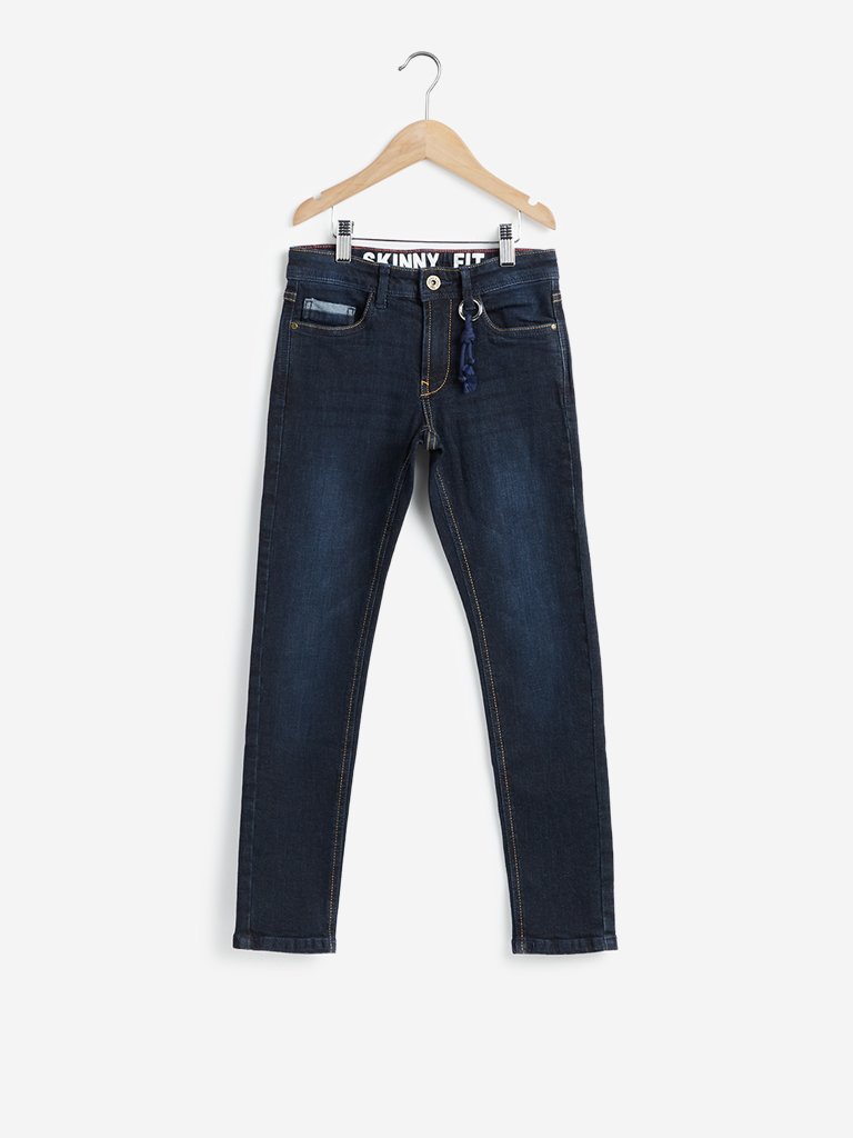 Y&F Kids Dark Blue Skinny Fit Jeans
