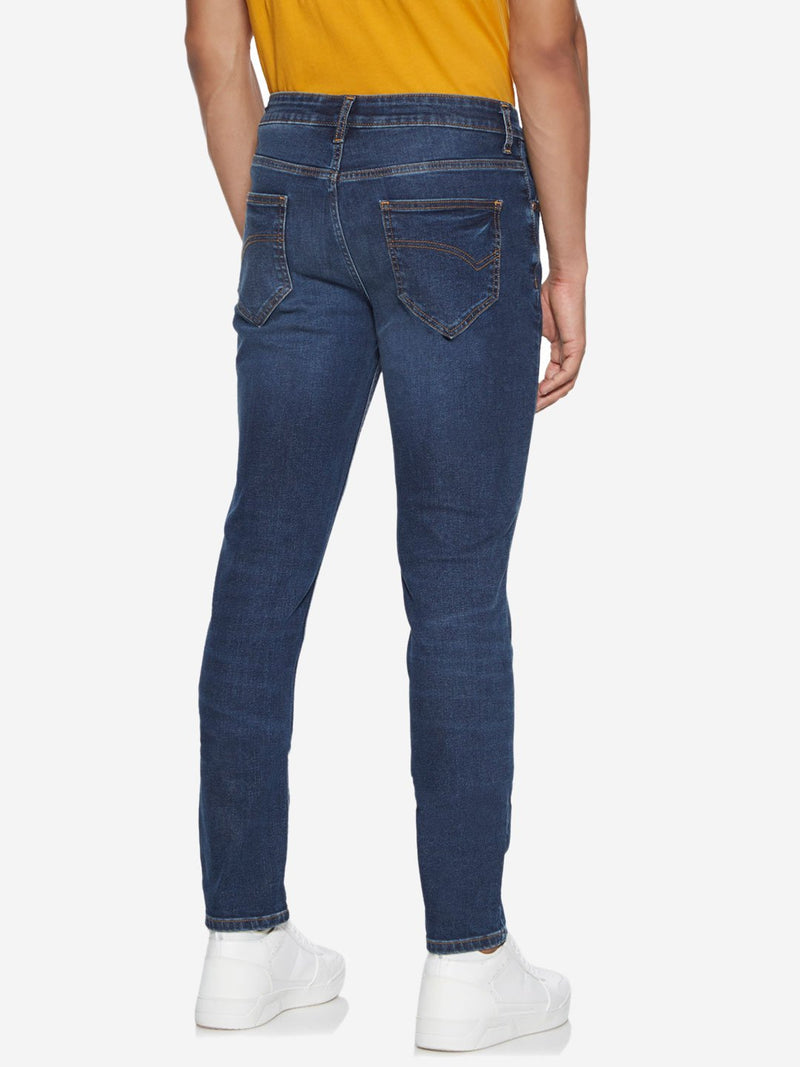 Nuon Dark Blue Slim Fit Hendrix Distressed Jeans
