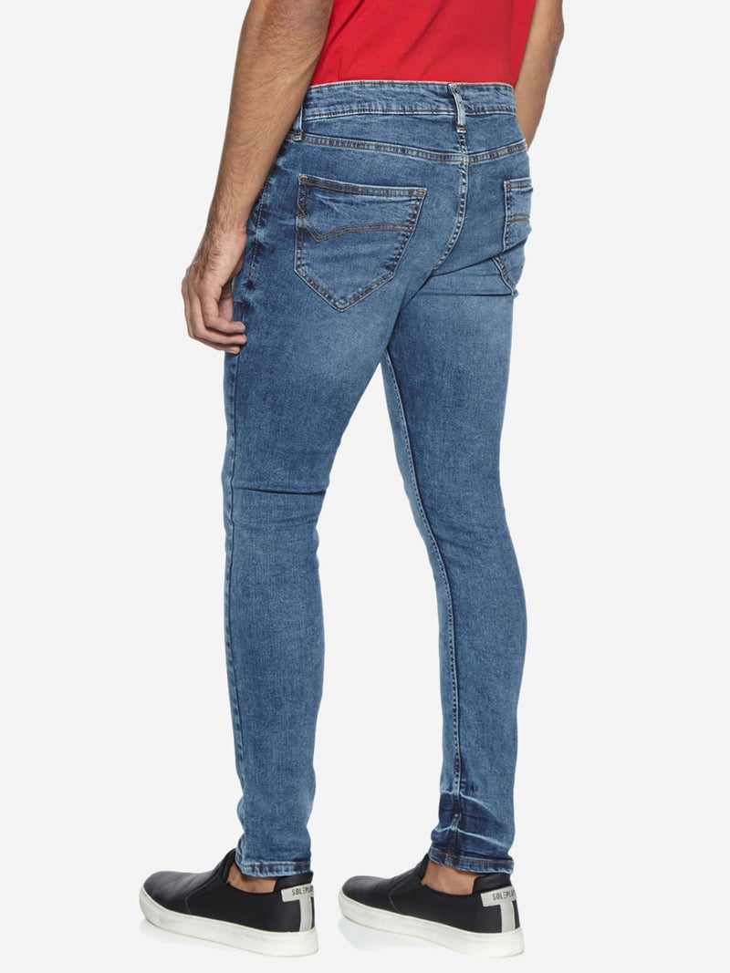 Nuon Nuo Flex Mid Blue Skinny Fit Rocker Jeans
