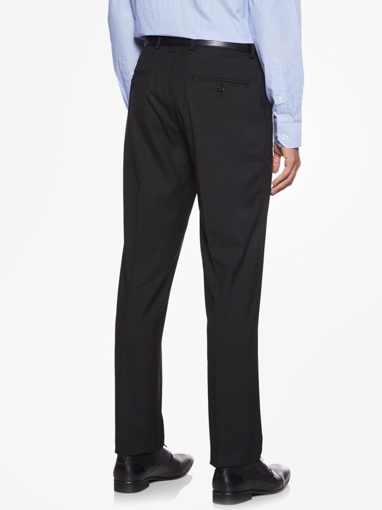 WES Formals Black Relaxed Fit Trousers