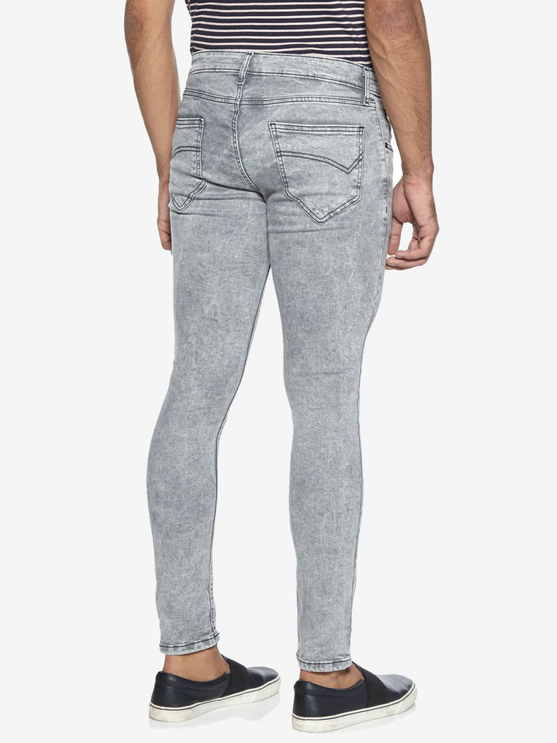 Nuon Nuo Flex Light Grey Skinny Fit Rocker Jeans