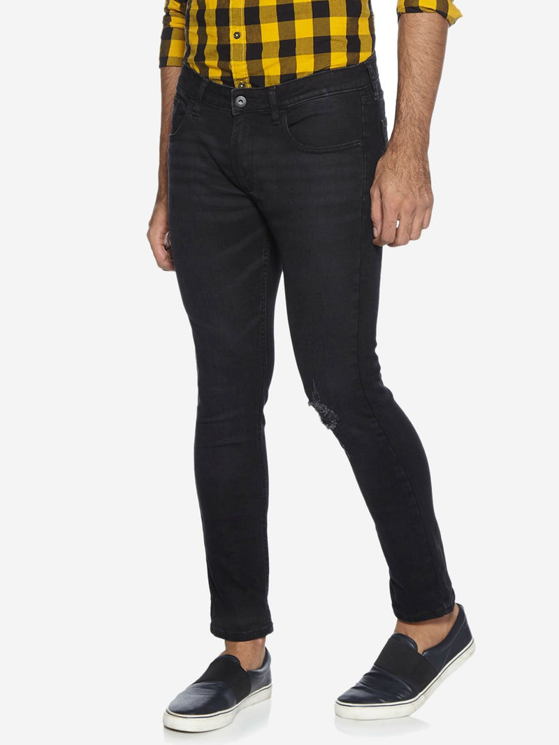 Nuon Nuo Flex Black Skinny Fit Rocker Jeans
