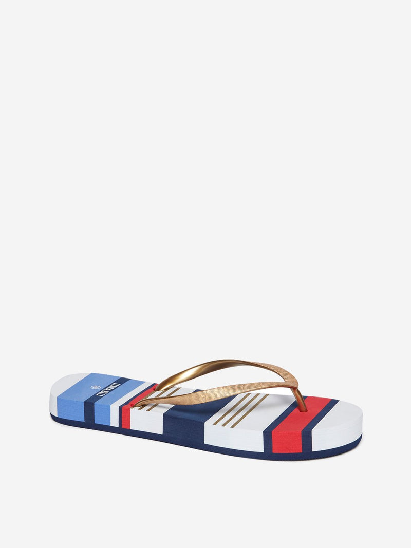 LUNA BLU White Striped Flip-Flops