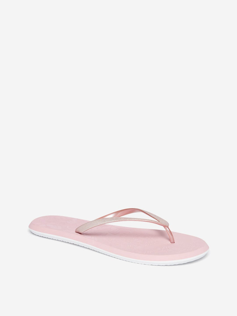 LUNA BLU Pink Floral Print Flip-Flops