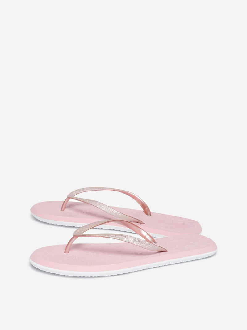 LUNA BLU Pink Floral Print Flip-Flops