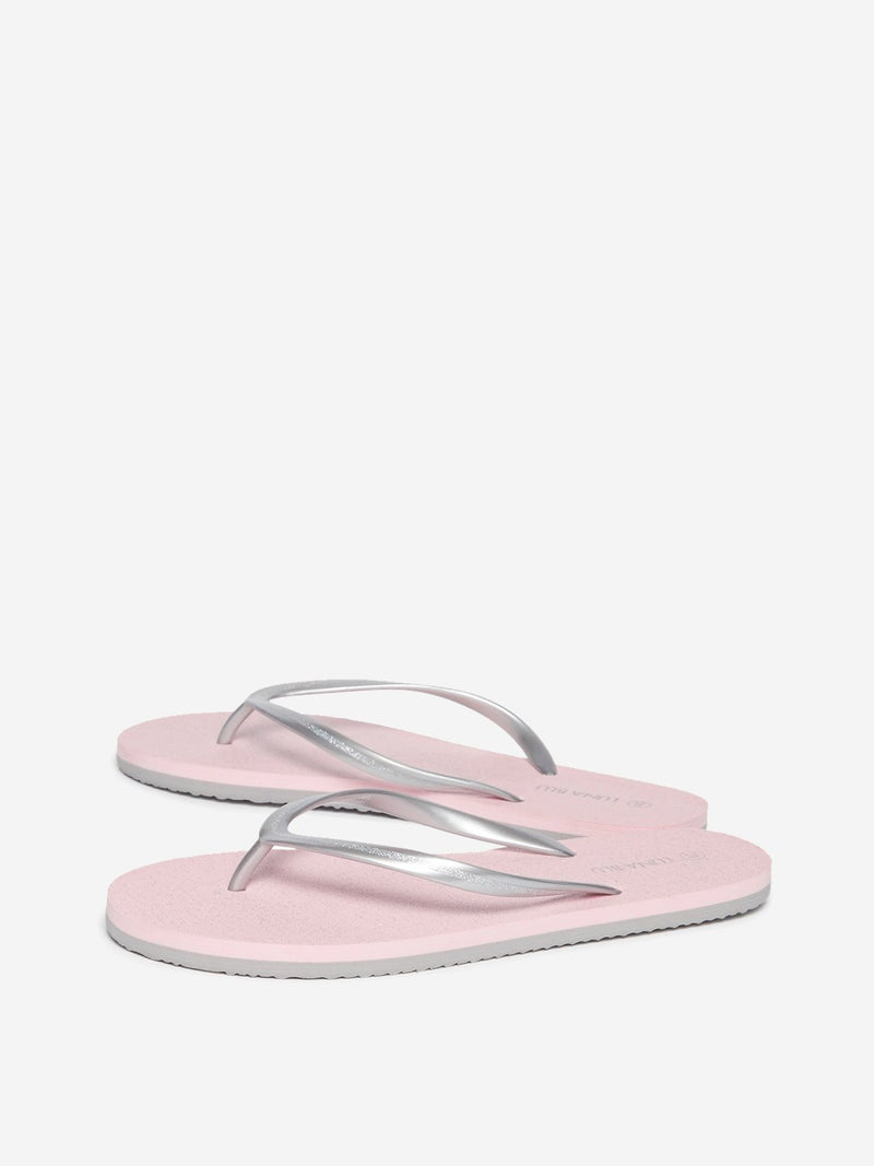 LUNA BLU Pink Shimmer Detailed Flip-Flops