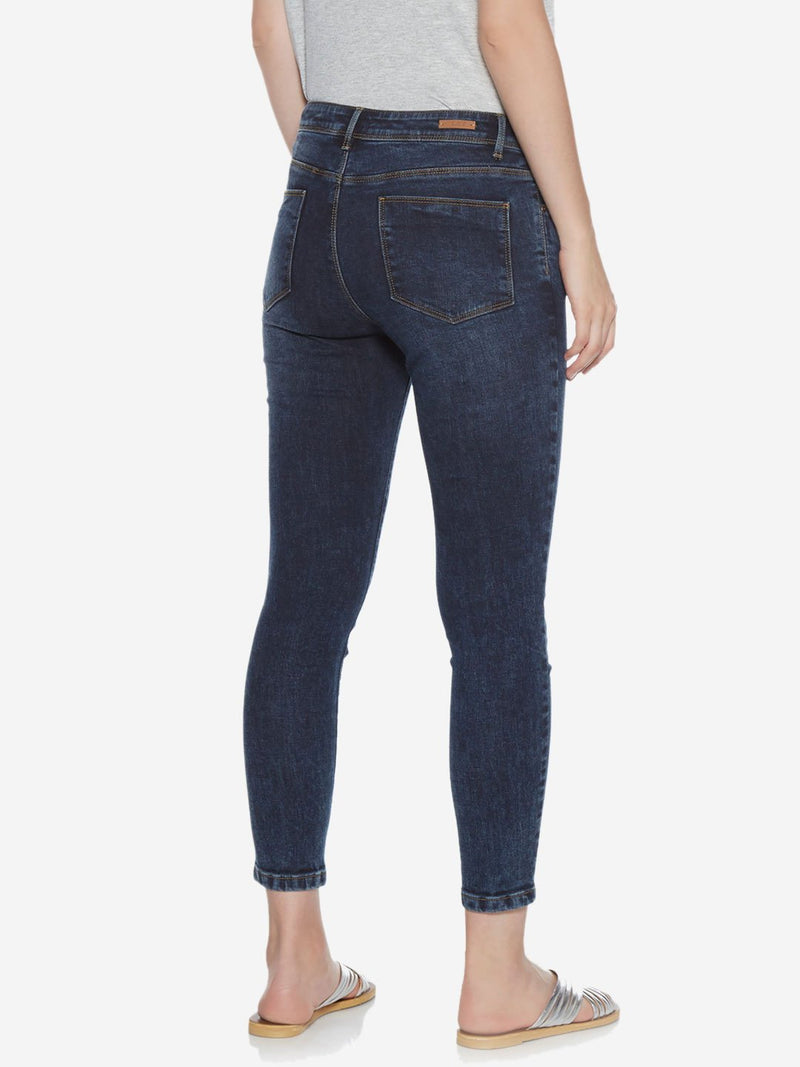 LOV Dark Blue Enzyme Washed Jeans