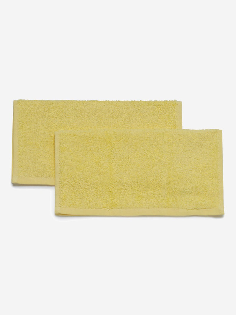 Westside Home Yellow Face Towels Set of Two