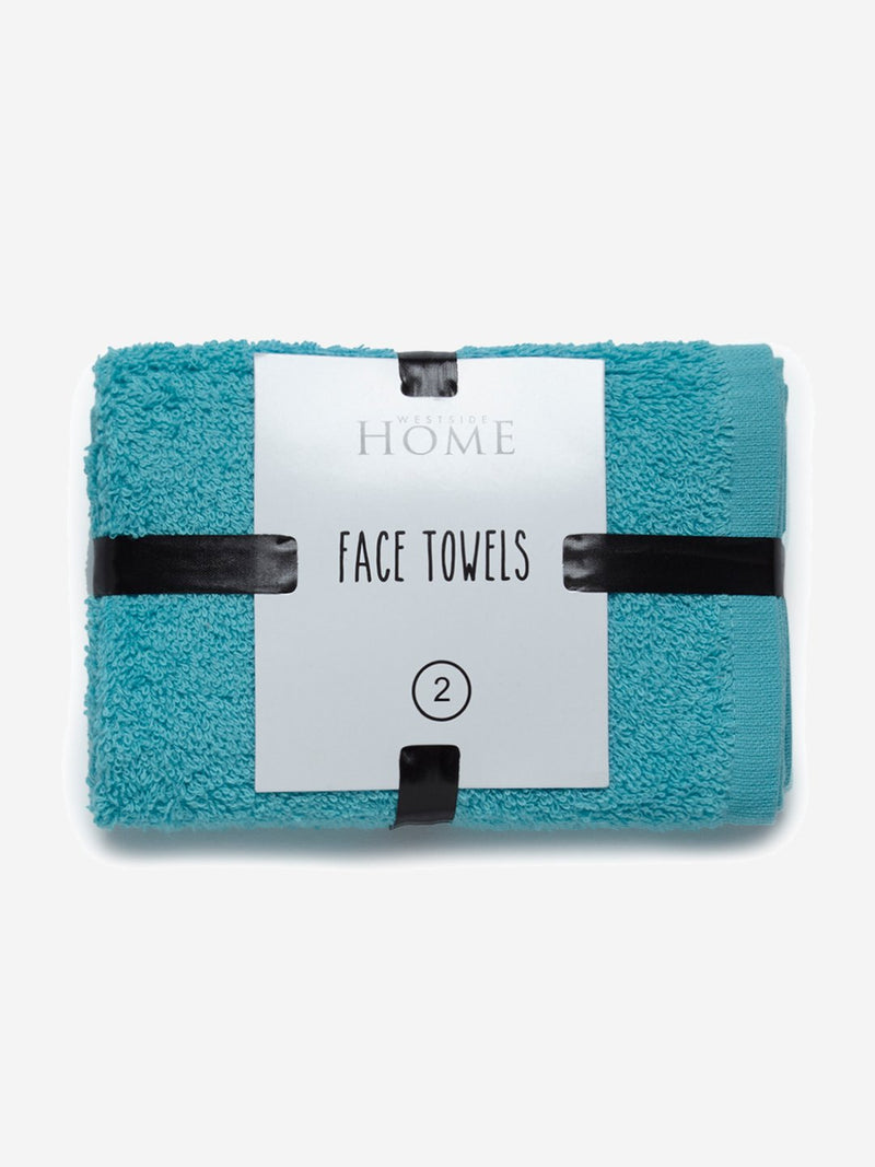 Westside Home Turquoise Face Towels Set of Two