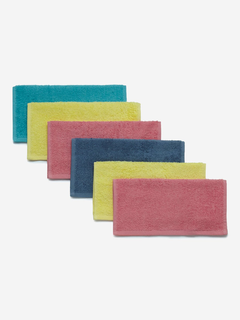 Westside Home Multicolour Face Towels Set of Six