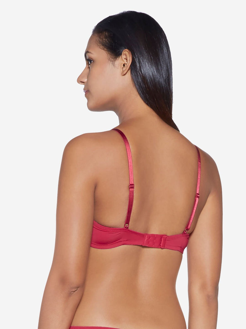 Wunderlove Cherry Red Lace Sunshine Bra
