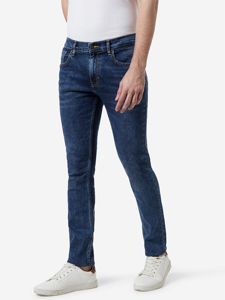 WES Casuals Blue Eco Save Slim Fit Jeans