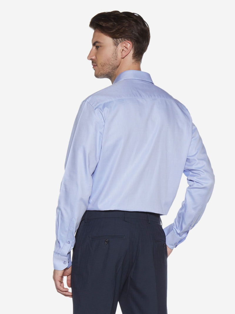 WES Formals Blue Relaxed Fit Shirt