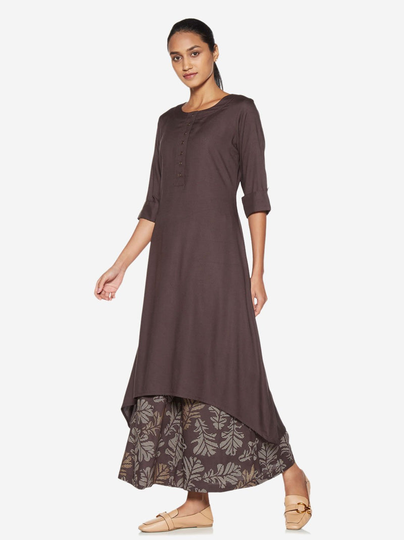 Utsa Charcoal High-Low Kurta