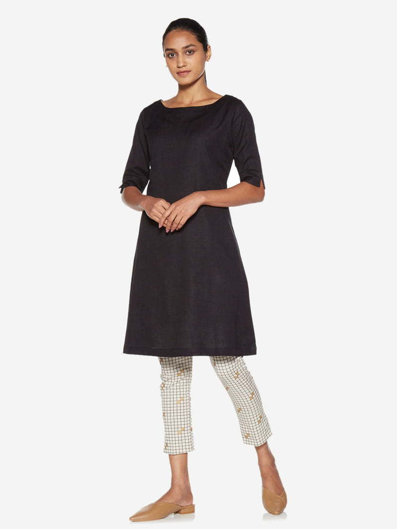 Utsa Black A-line Kurti