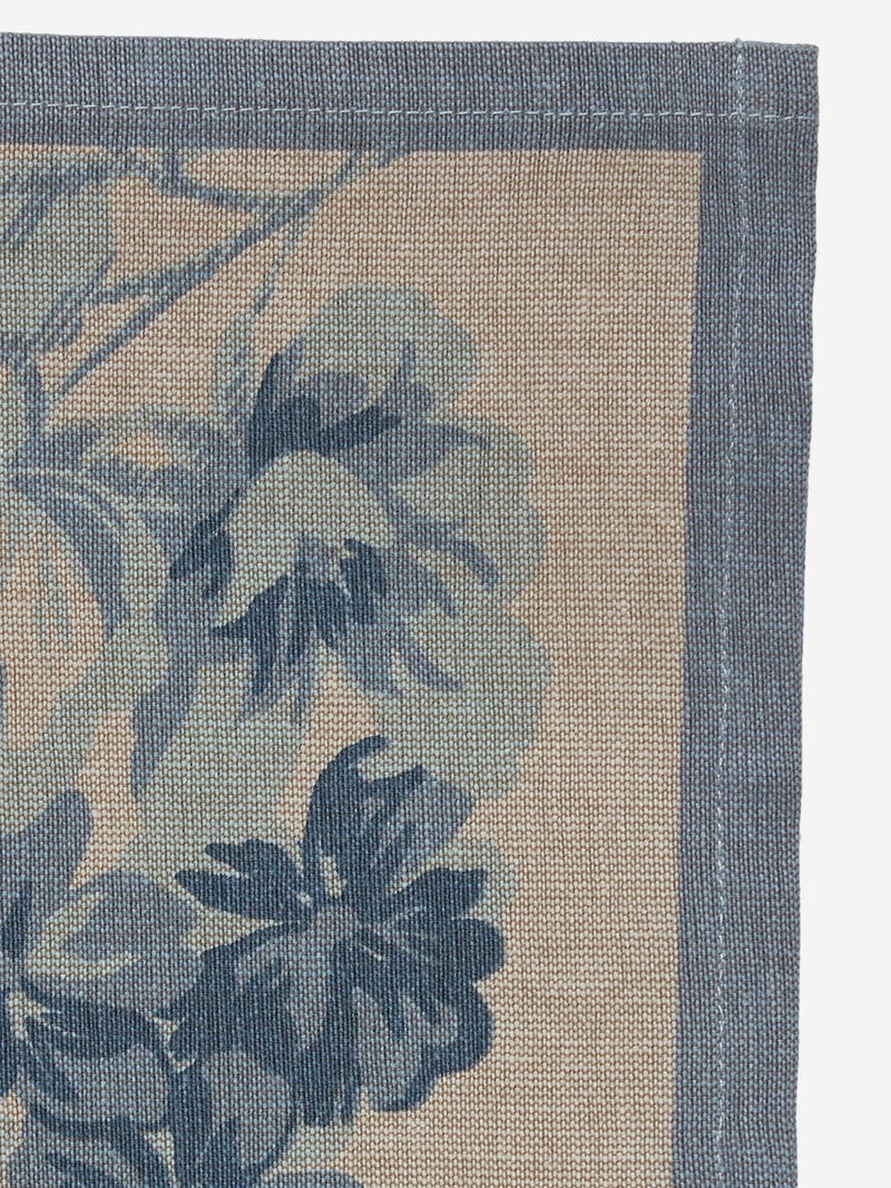 Westside Home Blue Floral Print Napkins Set Of Six