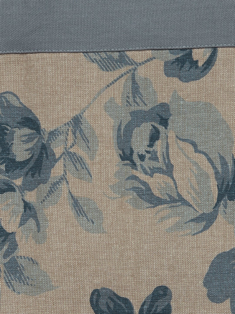 Westside Home Blue Floral Print Rectangular Table Cloth