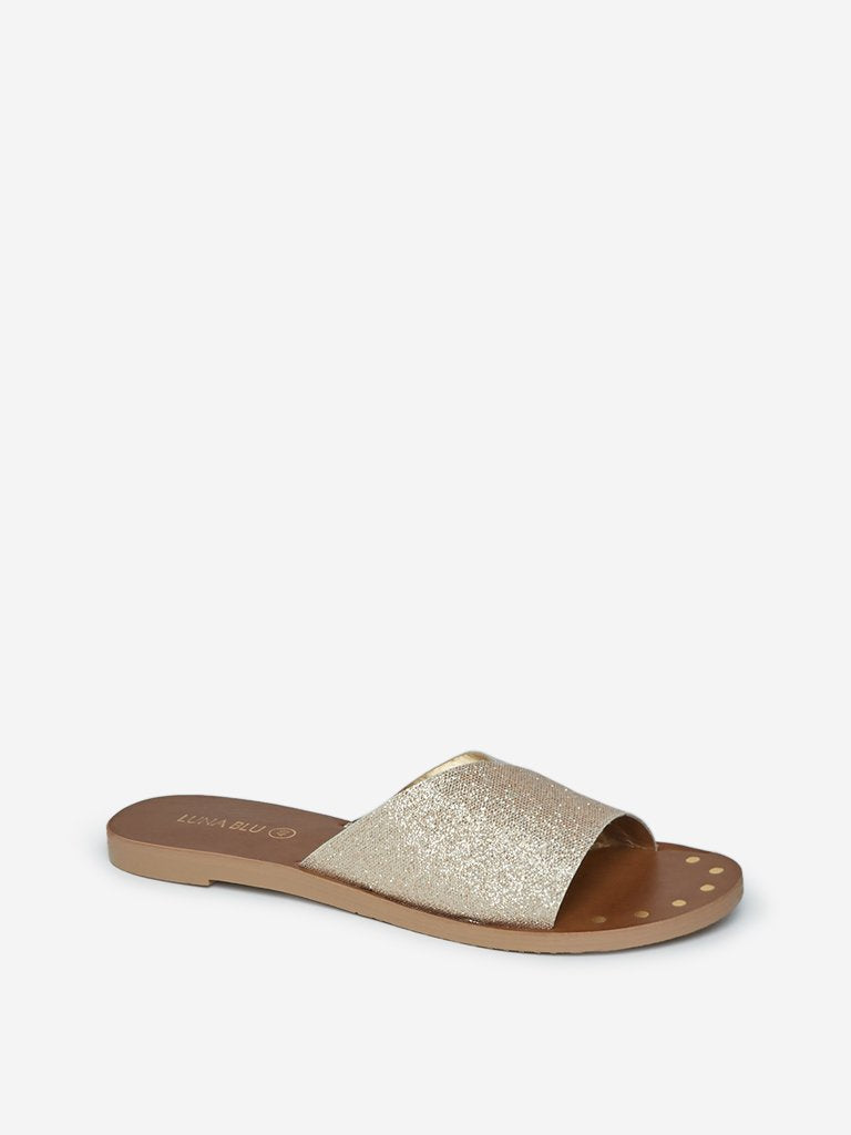 Luna Blu Beige Slides