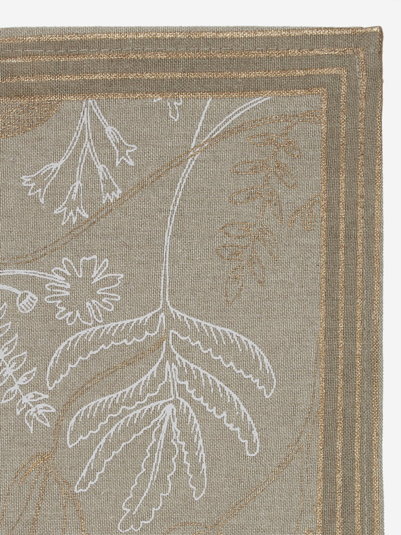 Westside Home Beige Printed Pure-Cotton Table Runner