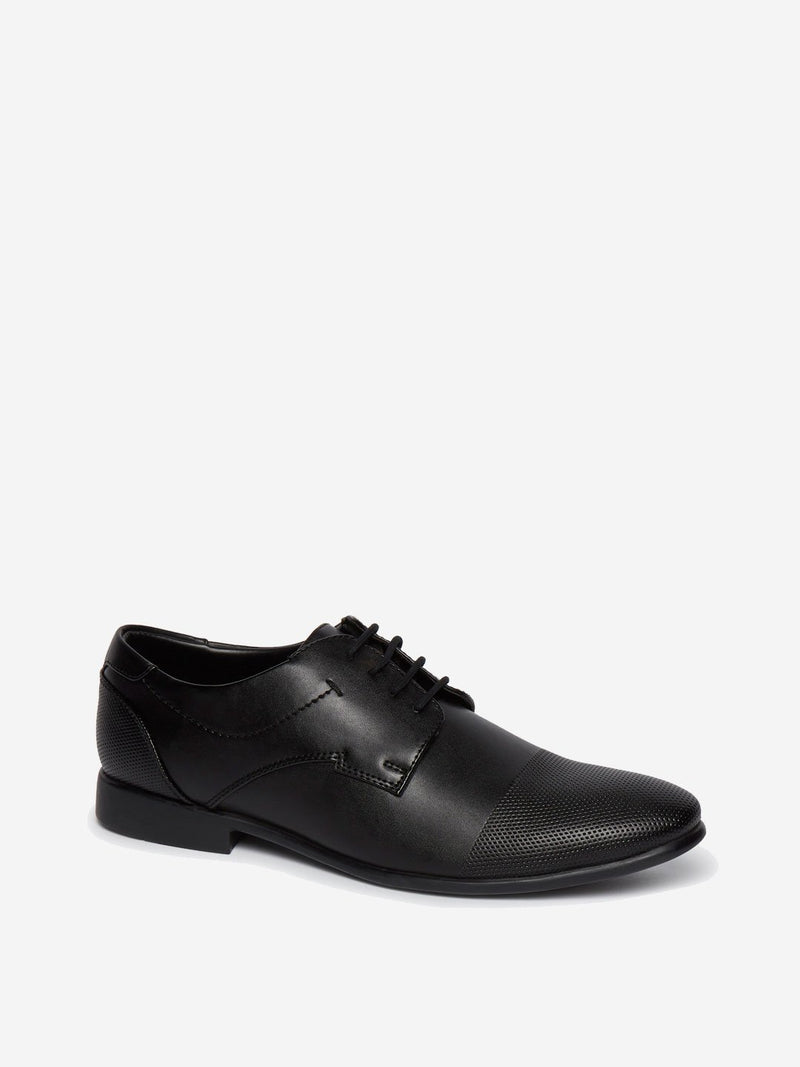 SOLEPLAY Black Perforated Detailed Derby Shoes