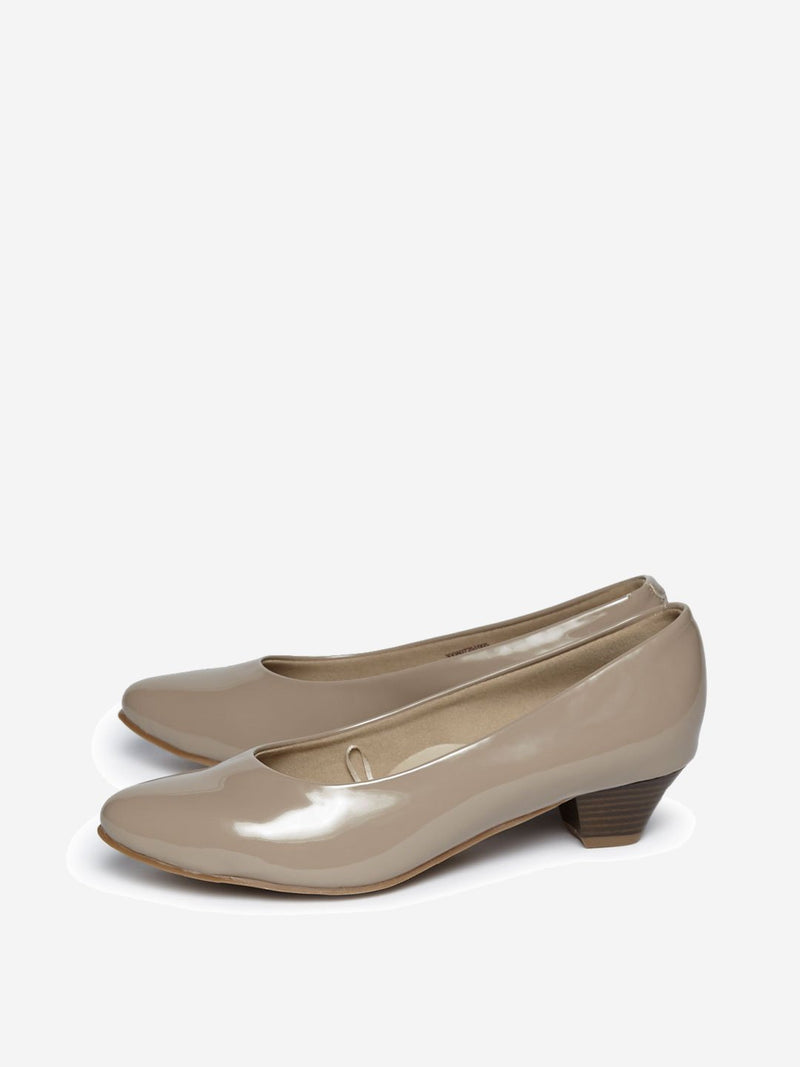 LUNA BLU Taupe Court Shoes