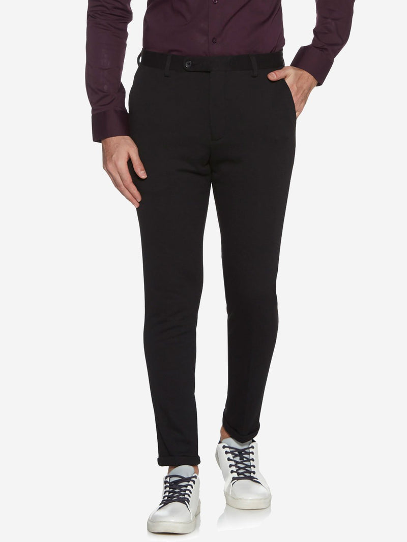 WES Formals Black Carrot Fit Trousers