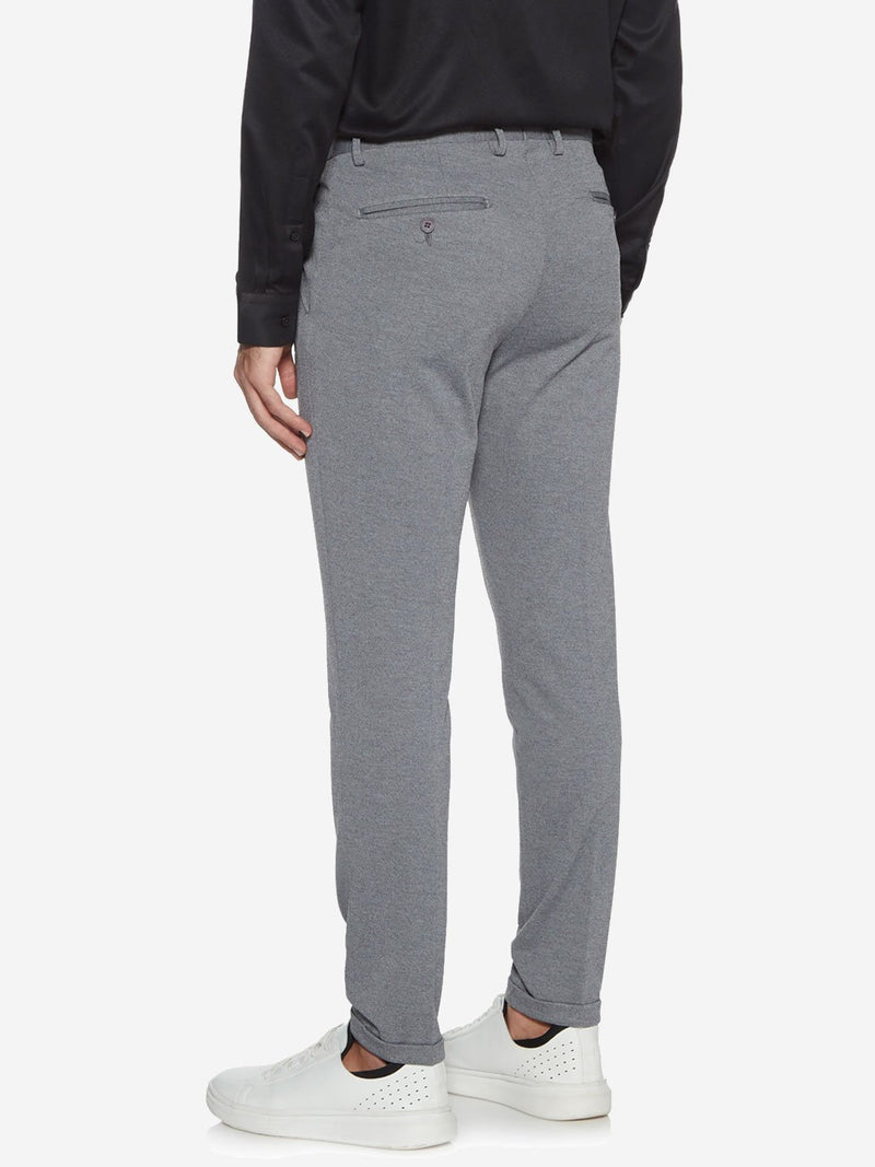 WES Formals Grey Carrot Fit Trousers