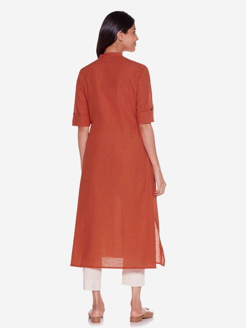 Utsa Coral Warli Design A-Line Kurta
