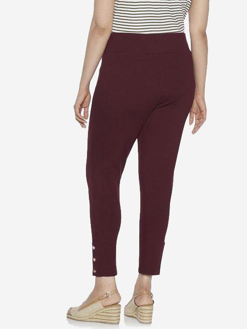 Gia curve Wine Ponte Pants