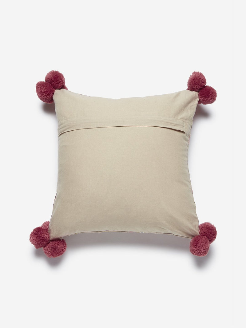 Westside Home Multicolour Floral Embroidered Cushion Cover