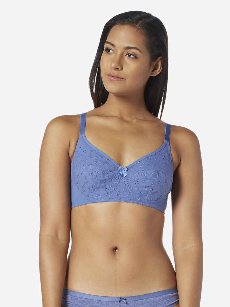 Wunderlove Blue Floral Non-Padded Non-Wired Bra