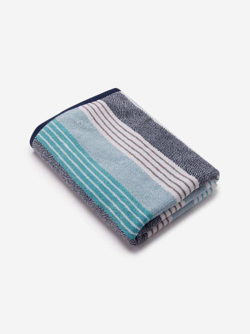 Westside Home Blue Striped 500 GSM Bath Towel