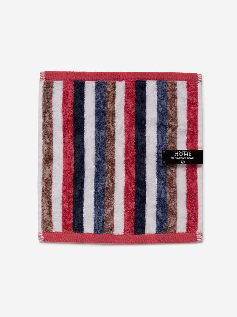 Westside Home Multicolour Striped 500 GSM Face Towel Set Of Two
