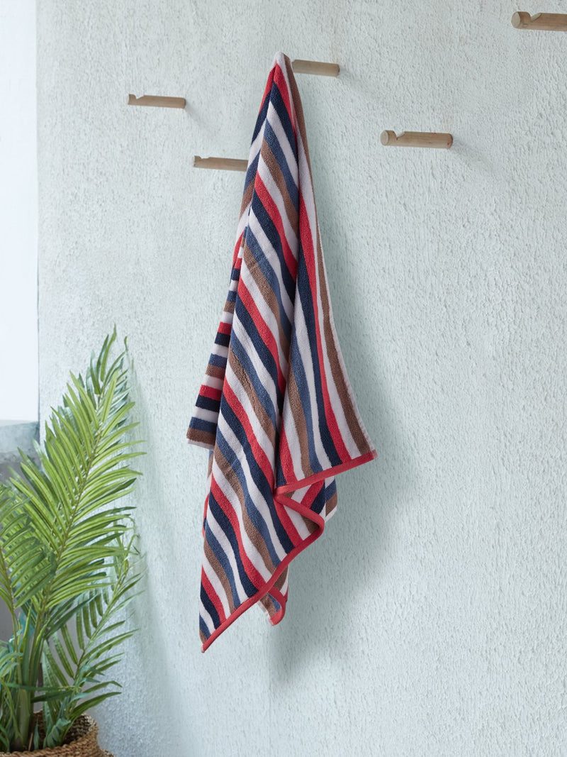 Westside Home Multicolour Striped 500 GSM Bath Towel