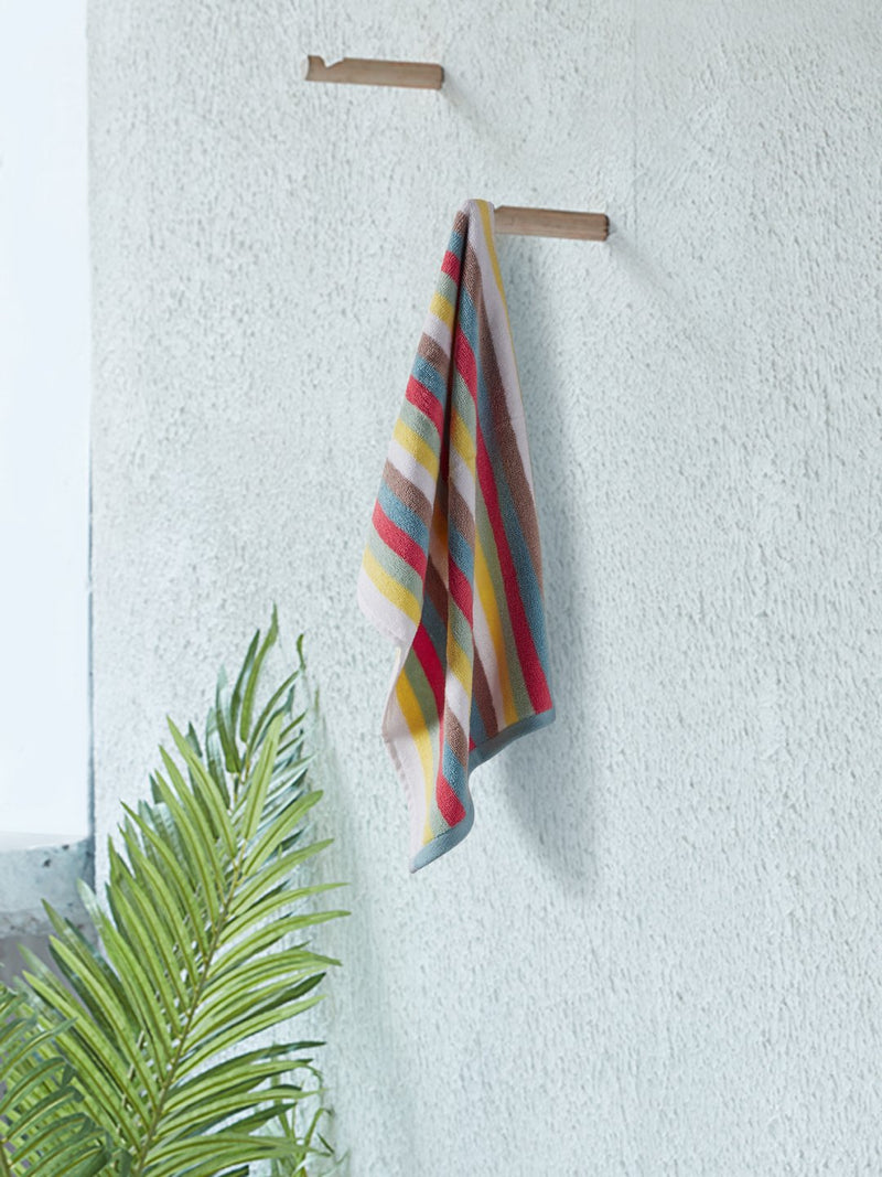 Westside Home Multicolour Vibrant Striped 500 GSM Hand Towel