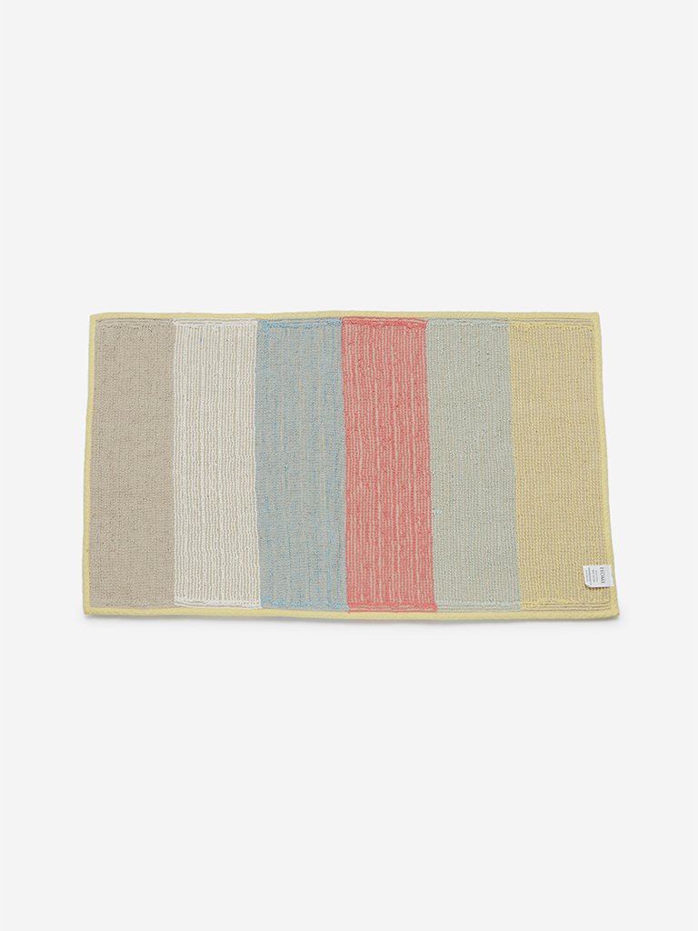 Westside Home Multicolour Striped Bath Mat