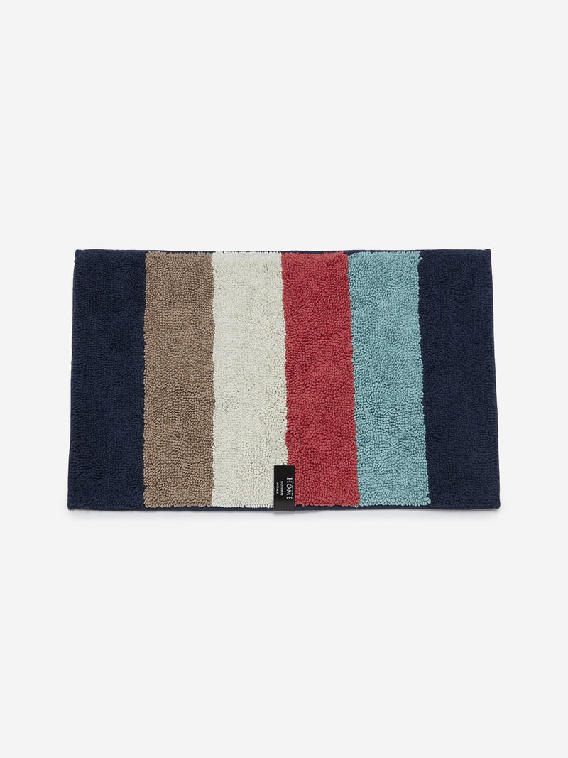 Westside Home Multicolour Striped Profile Bath Mat