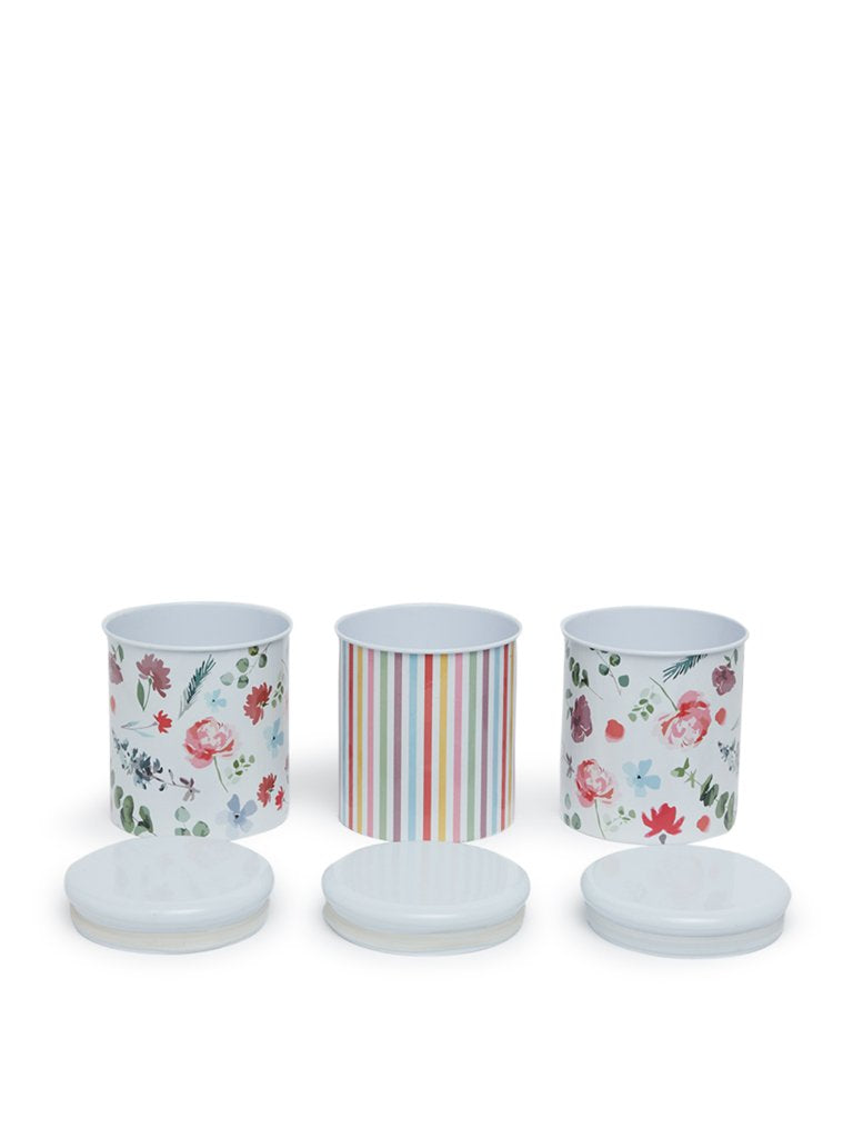 Westside Home Multicolour Floral Canisters Set of Three