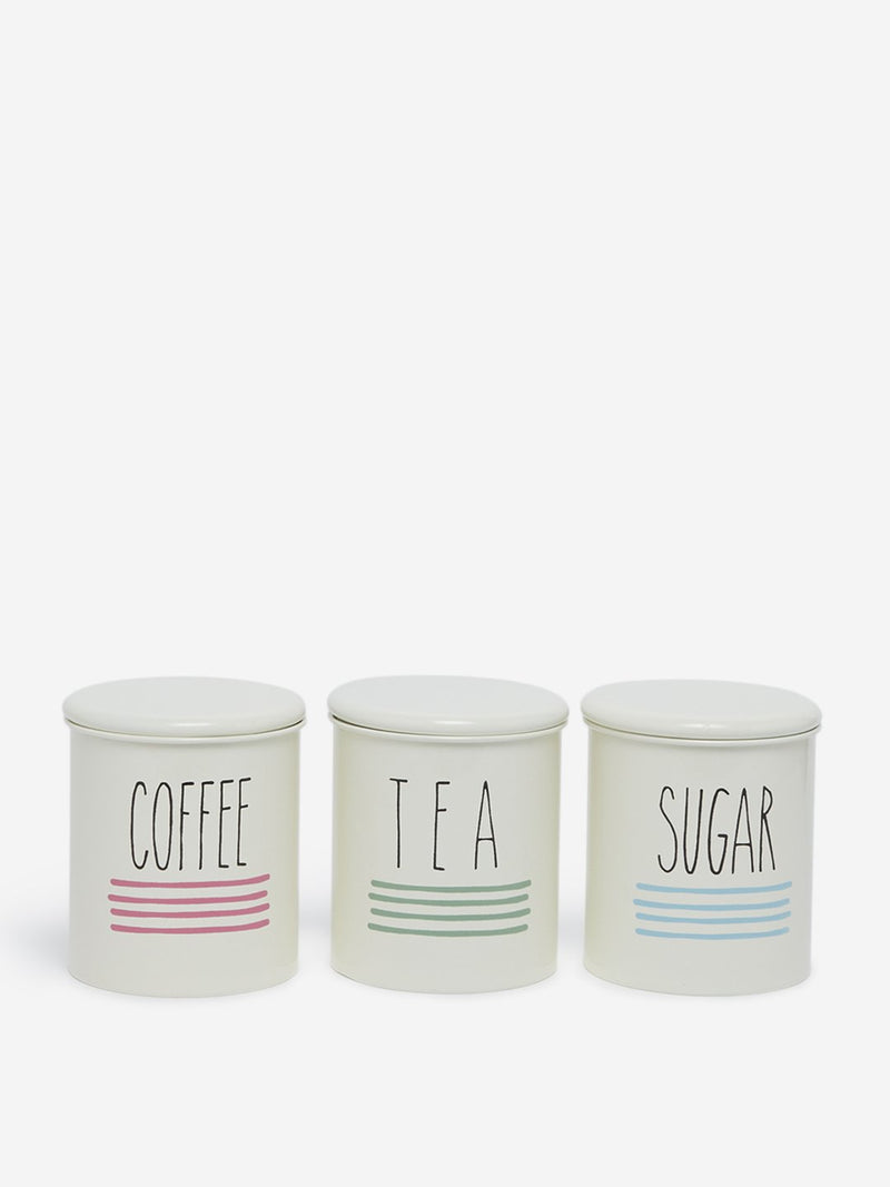 Westside Home Off-White Kitchen Storage Containers Set of Three