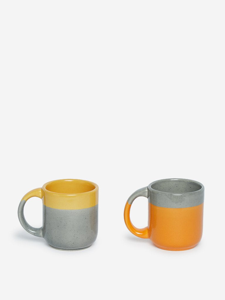Westside Home Multicolour Dual-Style Ceramic Cups Set of Two