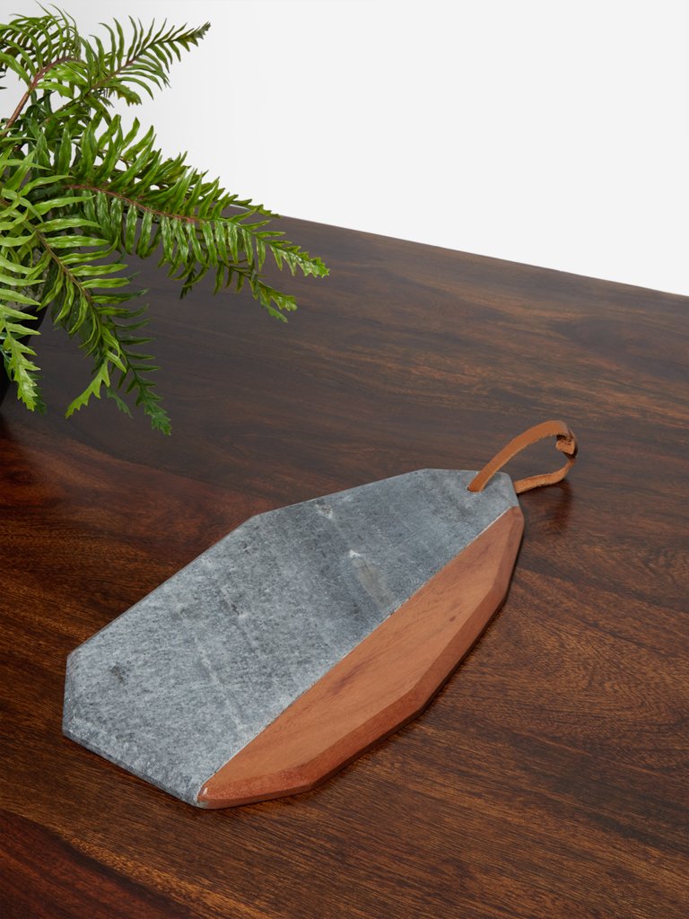 Westside Home Multicolour Marble-Wood Chopping Board