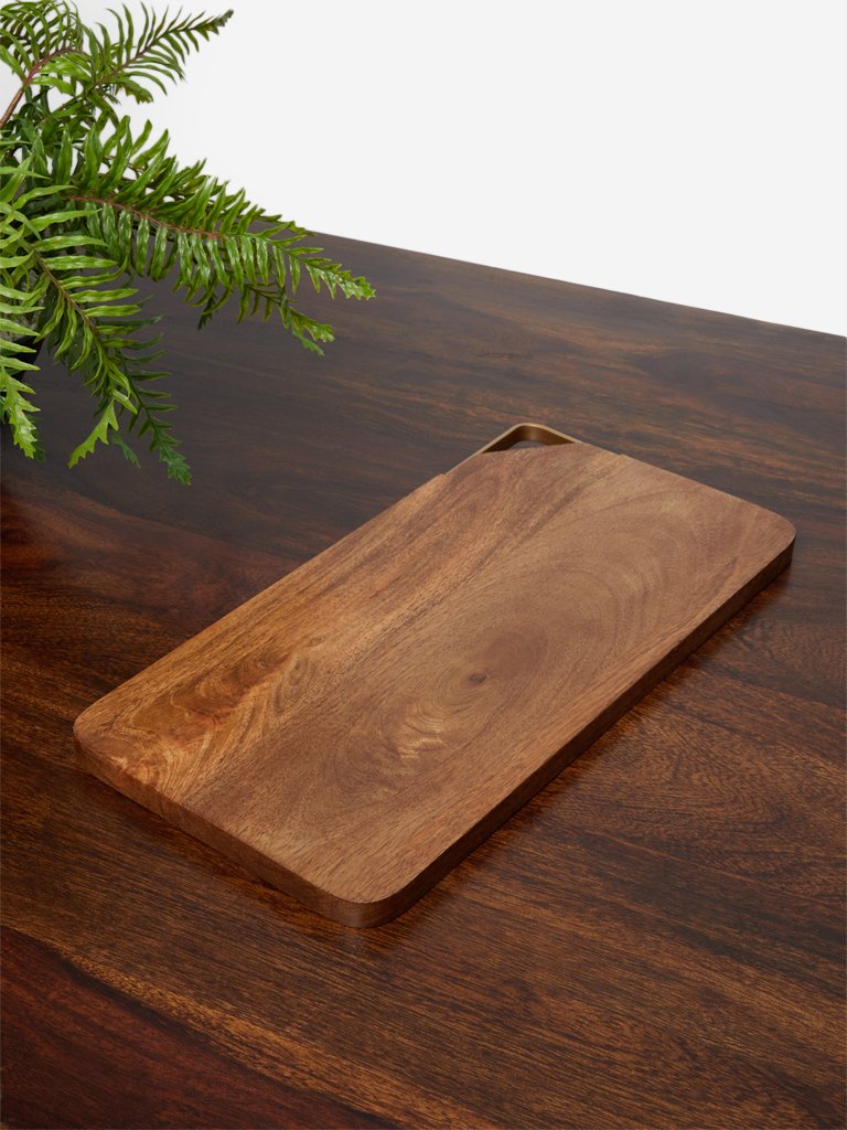 Westside Home Brown Wooden Rectangular Chopping Board