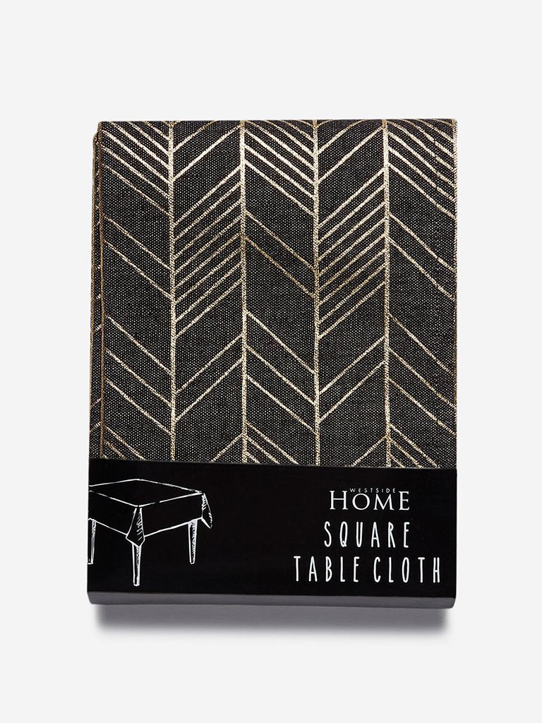 Westside Home Charcoal Arrowhead Print Square Table Cloth