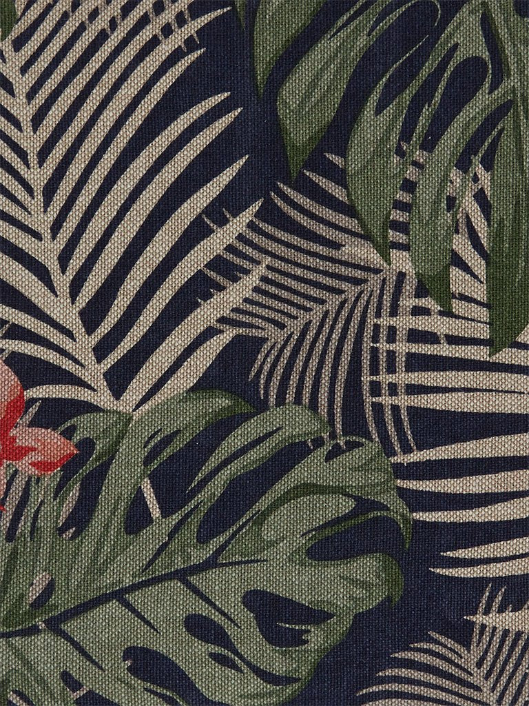 Westside Home Navy Floral Print Square Table Cloth