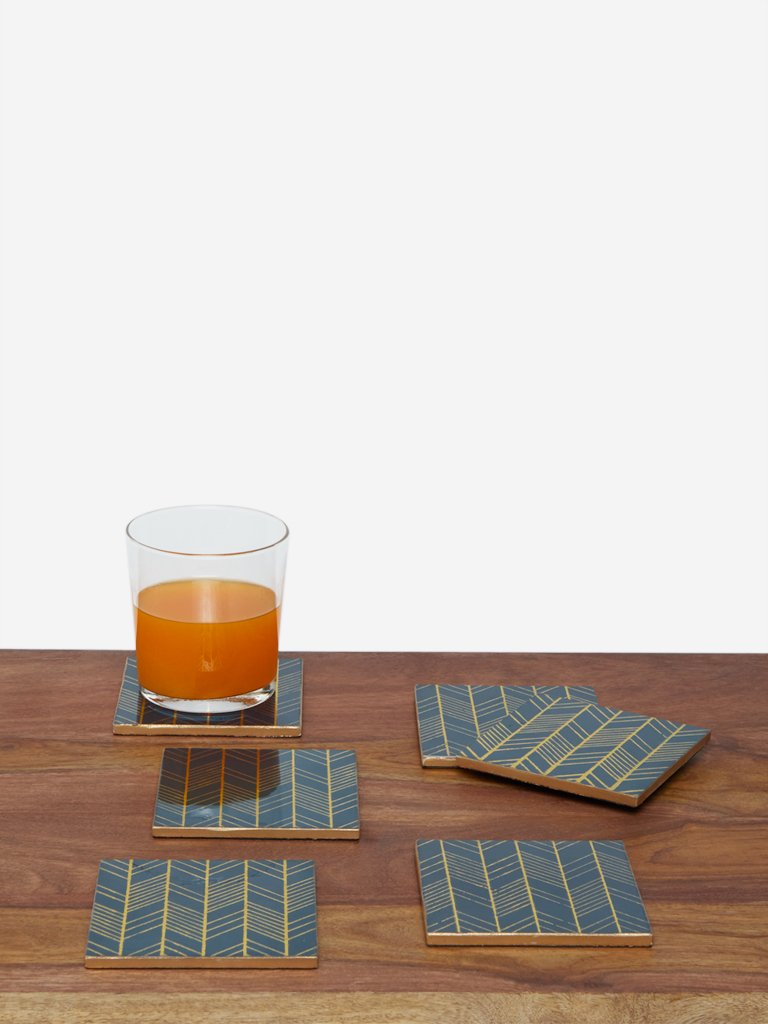 Westside Home Navy Coasters Set Of Six