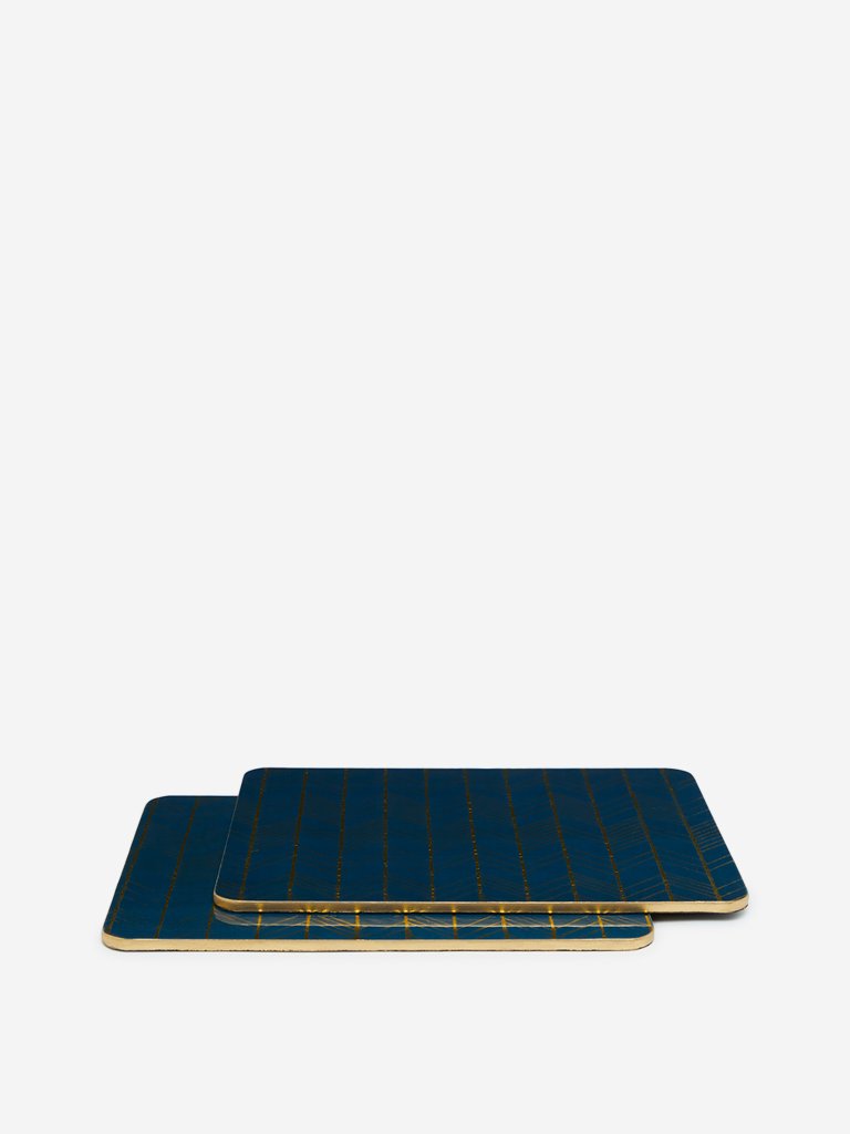 Westside Home Navy Arrow Printed Placemats Set of Two